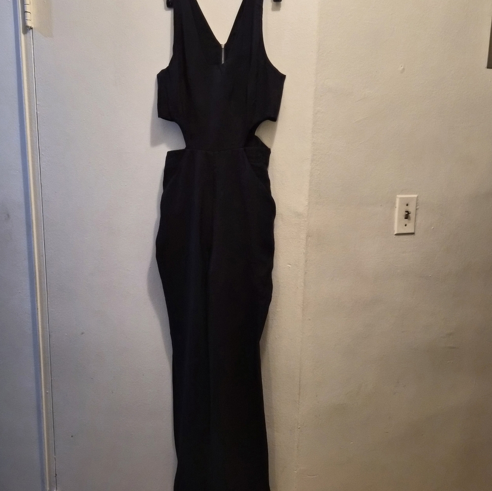 Elegant Black Cutout Jumpsuit